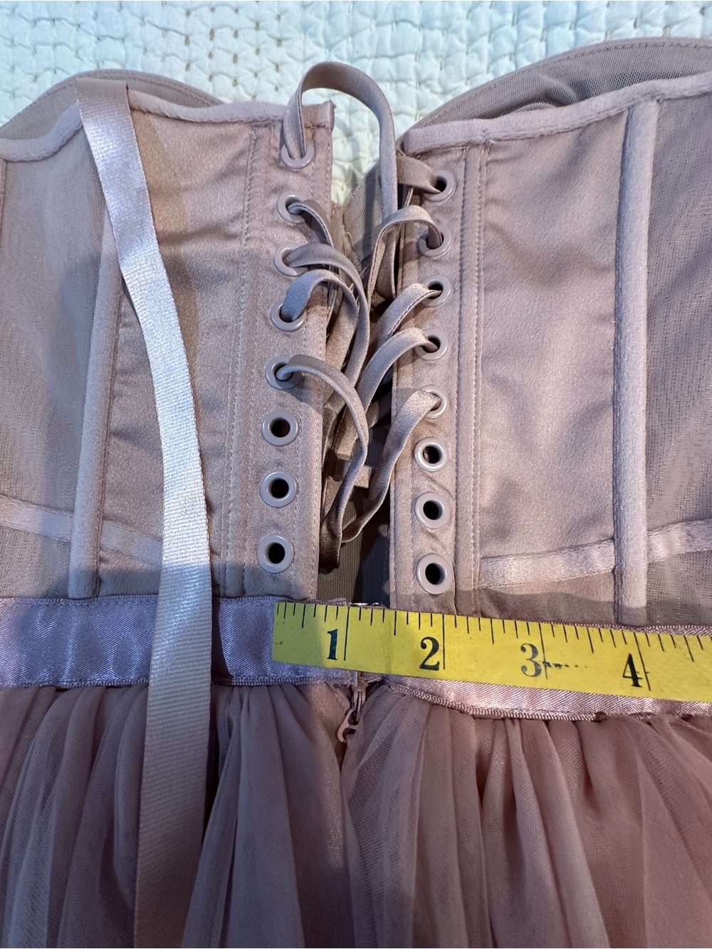 House of CB Darling French Rose Tulle Midi Dress, a strapless size small - Picture 14 of 15